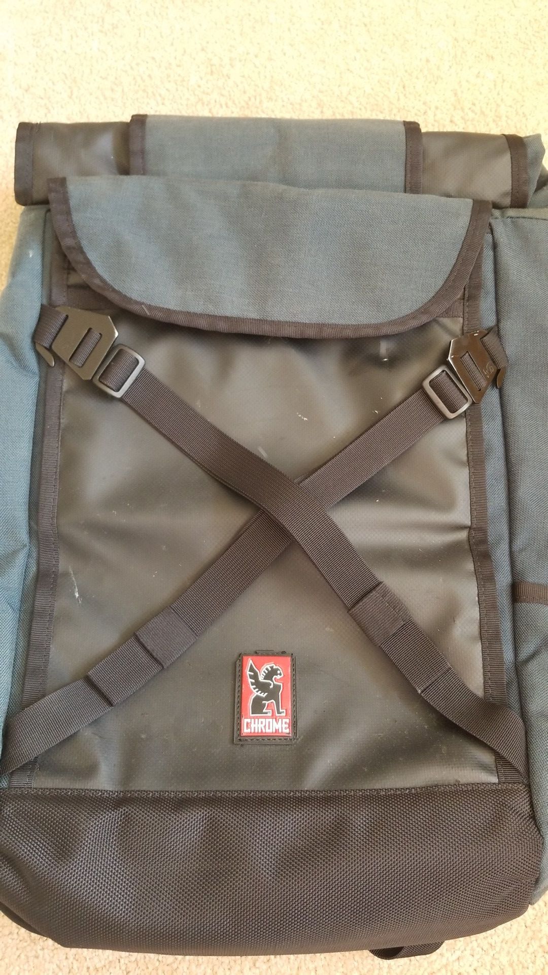 Chrome wet-dry backpack with padded computer compartment