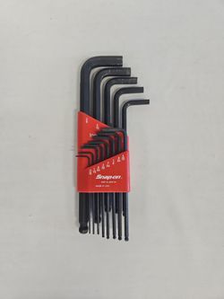 Snap On BHS13A 13pc L-shaped SAE Ball End Hex Key Set P818240-S12