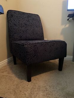 Two navy blue chairs