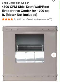 New Side Draft Swamp Cooler.... free motor