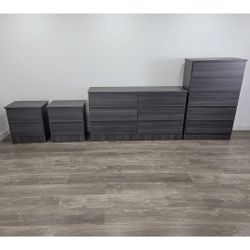 New Dresser Chest And 2 Nightstands  ✅️ Cómoda Gavetero Y 2 Mesitas De Noche 