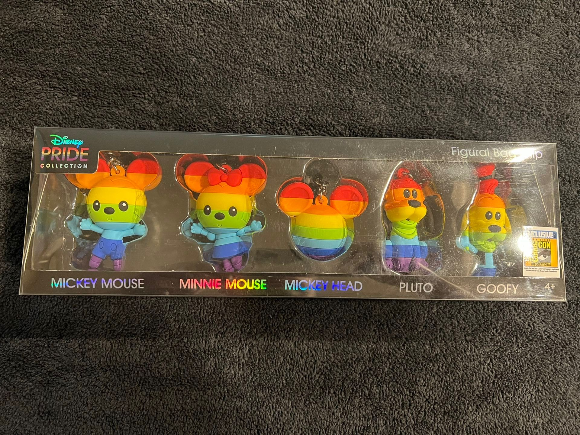 SDCC 2022 Exclusive Monogram Disney Pride Collection Figural Bag Clips 5 Pc Set 