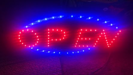 Open led light sign