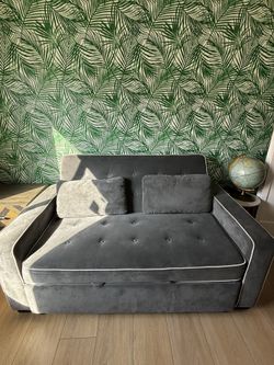 Serta Monroe 72.6" Queen Square Arm Tufted Back Convertible Sleeper Sofa with Cushions