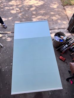Glass top table