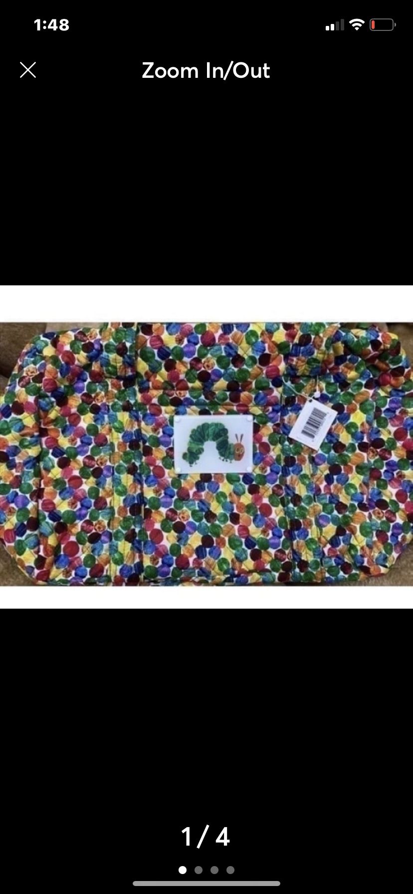 New Eric Carle Multi-Color 100% Cotton Bag. Free Shipping.