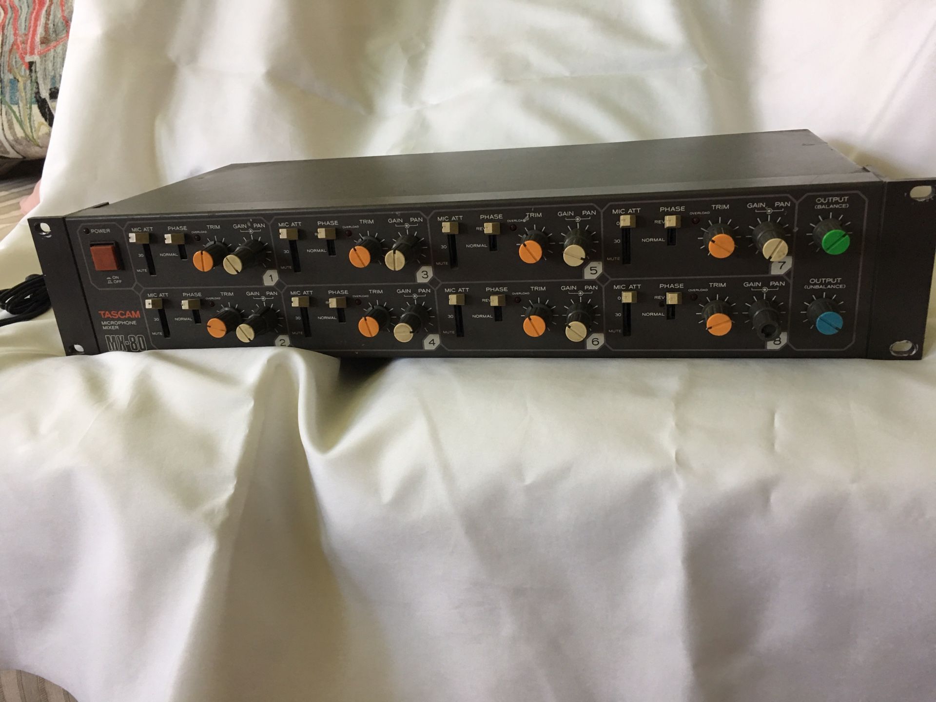 Tascam MX-80 8 Channel Mic & Line Mixer, MX80 Vintage