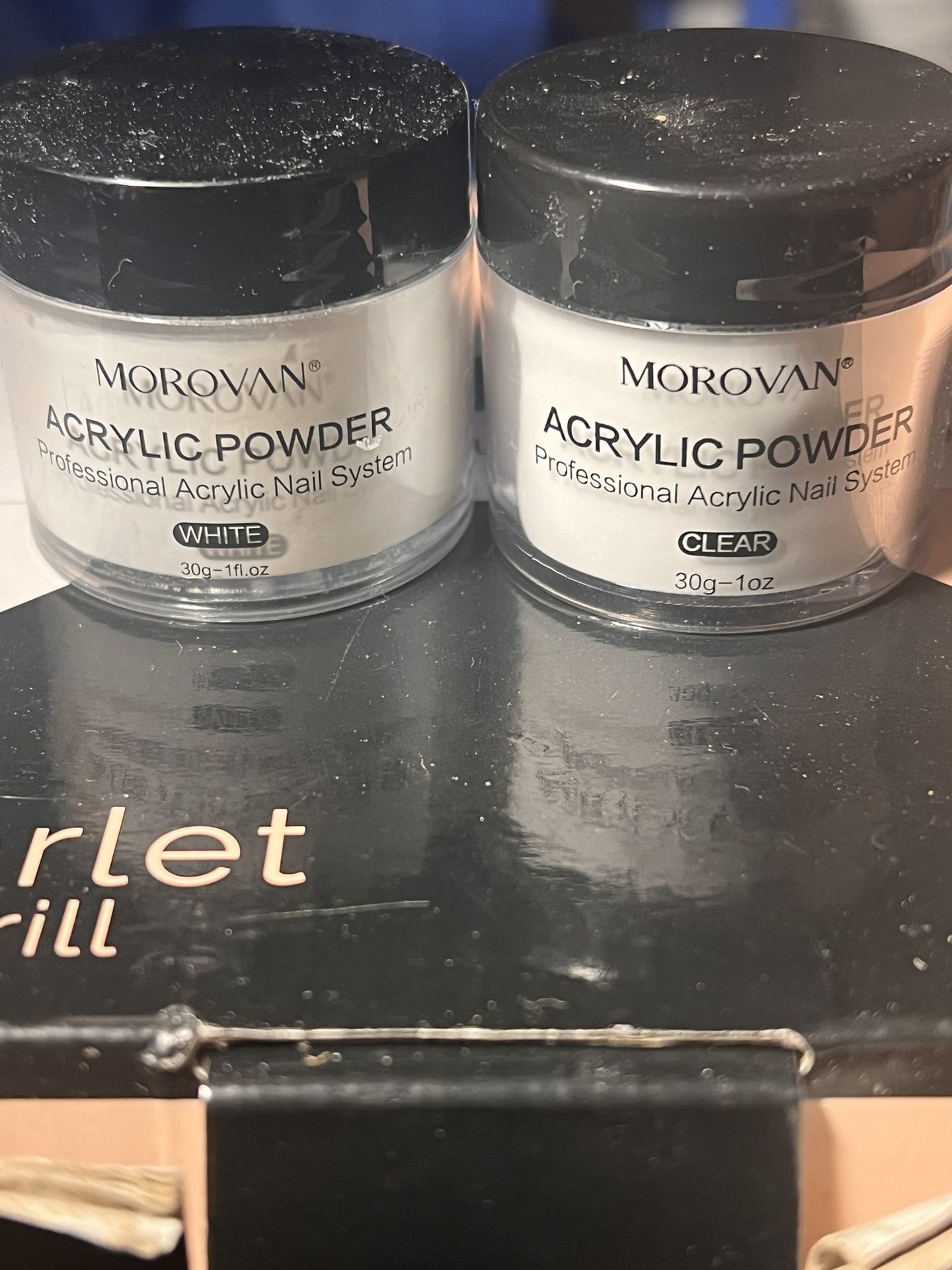 Morovan White And Clear Acrylic Powders