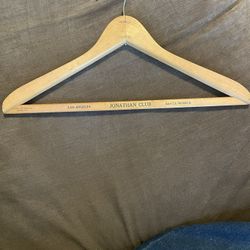 Vintage Jonathan Club Wood Coat Hanger 