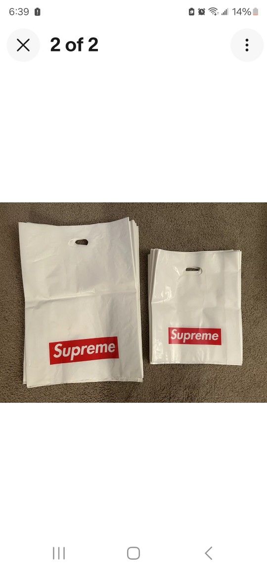 Authentic Supreme Box Logo Plastic Shopping Tote.... Bag seven......