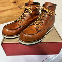 Red Wing Heritage men's Classic 6 inch Moc Toe 875 Size 8.5 EE