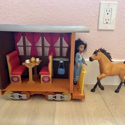 New Mattel Spirit Untamed Lucky’s Train Doll & Spirit with Accessories