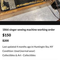 Singer, sewing machine