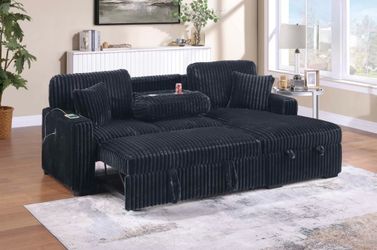 Sectional sleeper with storage