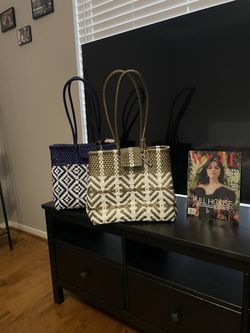 Blue And Gold Beautiful Handbags
