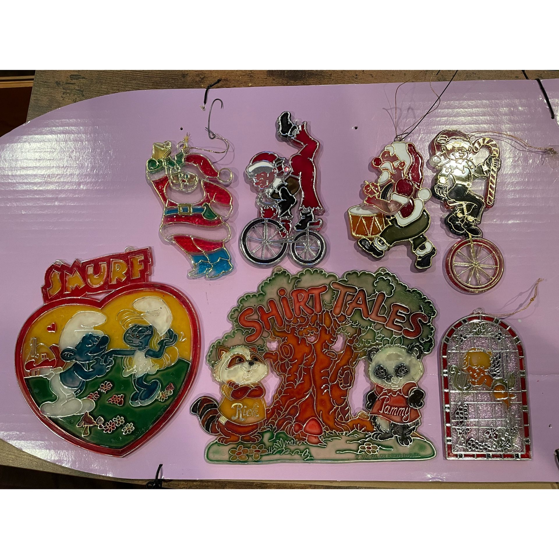 (#1)Vintage Unique Christmas Ornaments 1980s Lot Of 8