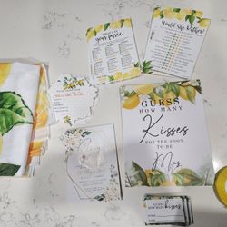Citrus Themed Bridal Shower Games/Decor
