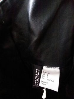 Divided Black Leather Biker Dress Women's Size 2