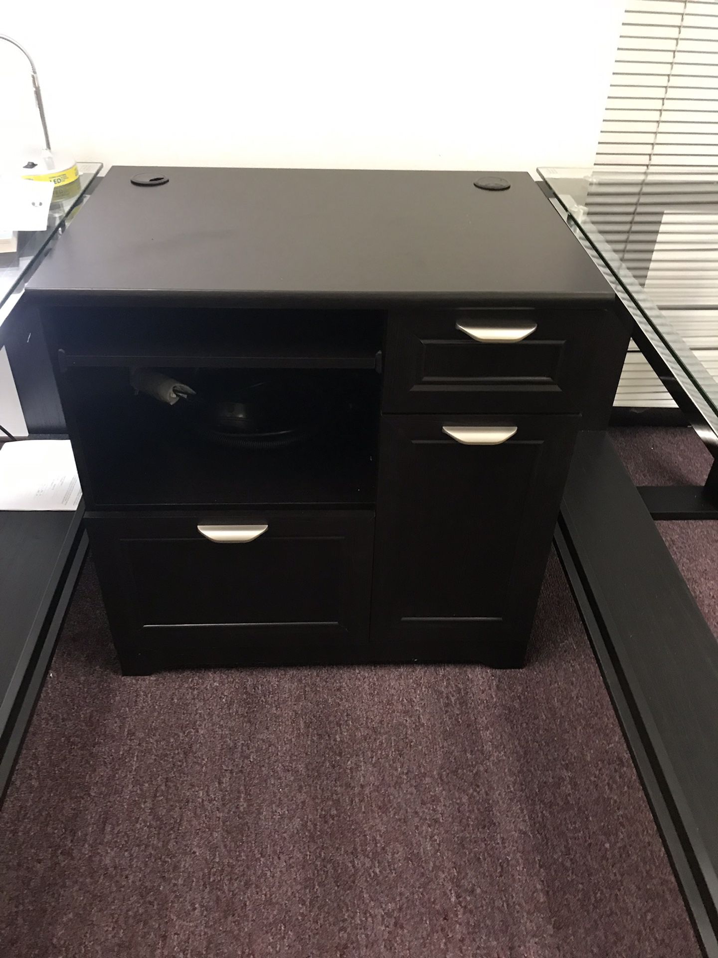 File cabinet desk combo