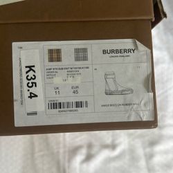 Burberry Black Stretch High-Top Sneakers 