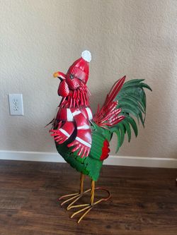 2ft Decorative Christmas Rooster
