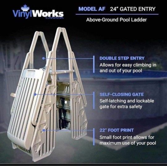 Pool Ladder With Safety Gate