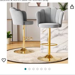 Gray Bar Stools Set of 2