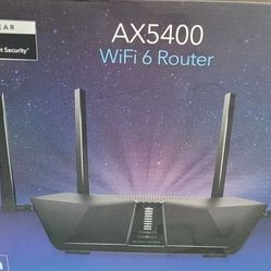 NETGEAR Nighthawk 6-Stream Dual-Band WiFi 6 Router & NETGEAR WiFi 6 Mesh Range Extender  