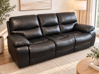 Leather Reclining Sofa