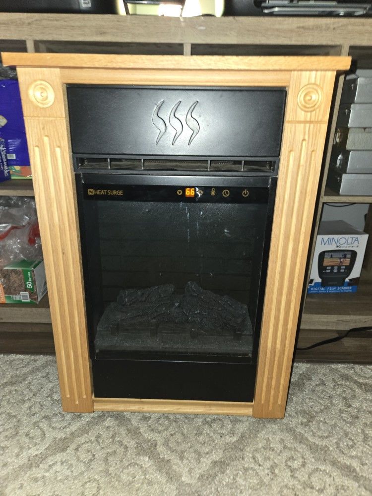 Heat Surge Wooden Portable Heater No Remote