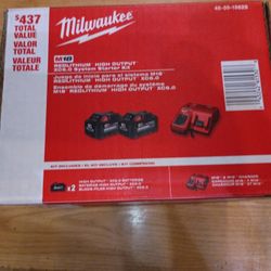 Brand New Milwaukee M18 2-  6.Oah And Charger 