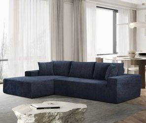 Lounge Style Frameless L-Shaped Sectional Sofa Couch