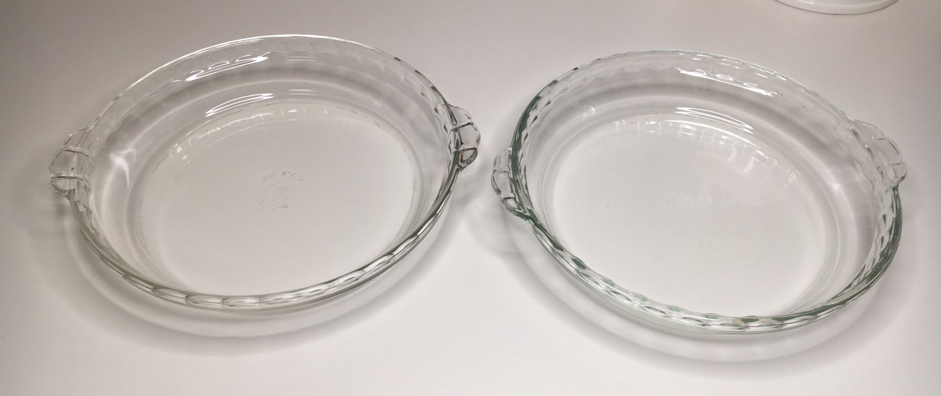 2 - 10” Pyrex Plates