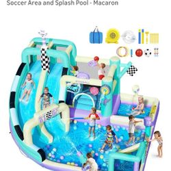 Large Bounce House with Double Slide and Pool