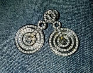 Stunning CZ European Costume Jewelry Earrings