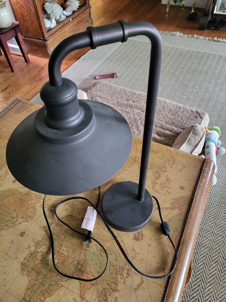 23 Inch Bronze Metal Desk Lamp 