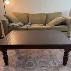 Textured Wood Coffee Table