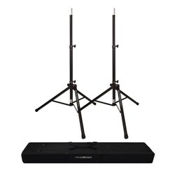 Ultimate Support 2 Pack of TS-80B DJ Speaker Stand Package with Tote Bag