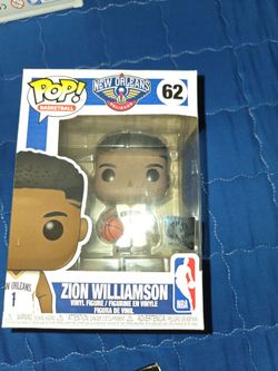 Funko pop zion Williamson from new orleans pelicans number 62