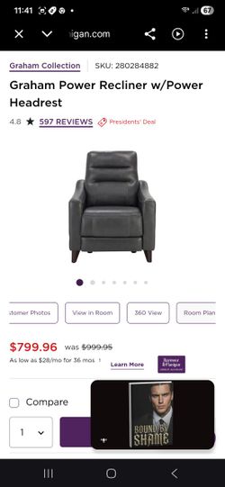 Graham Power Recliner w/Power Headrest