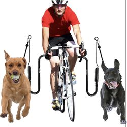 Dog Bike Leash,Bike Dog Leash Attachment,Dog Leash for Bike Riding,Bike Leash for Large Dog,Dog Hands Free Leashes Newest 40-60 lb Quick Release Pull 