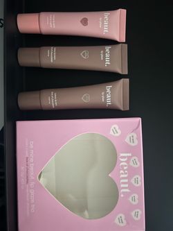 New! Beaut.  Lip Glazes 2-in chocolate kiss, 1-in cherry cupid