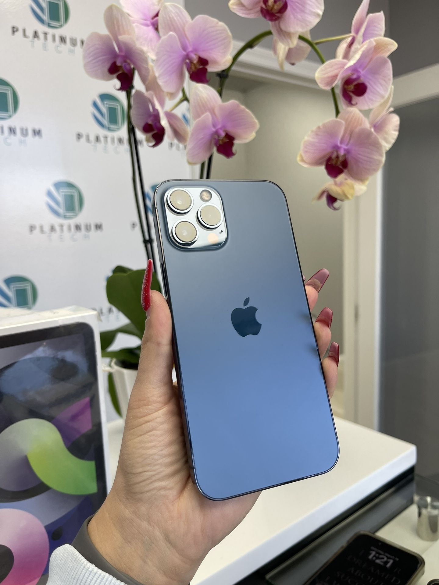 iPhone 12 Pro Max Unlocked 128Gb Blue Good Condition With Warranty