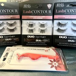 ARDELL Lash Contour, 2-Pack Per Box, 6 Sets Total! 3 Bottles Of Eyeliner Glue + Applicator!!