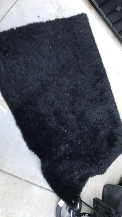 4x6 Ft black rug gray wash first