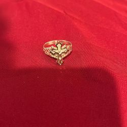 10k Gold Nugget Cross Ring 