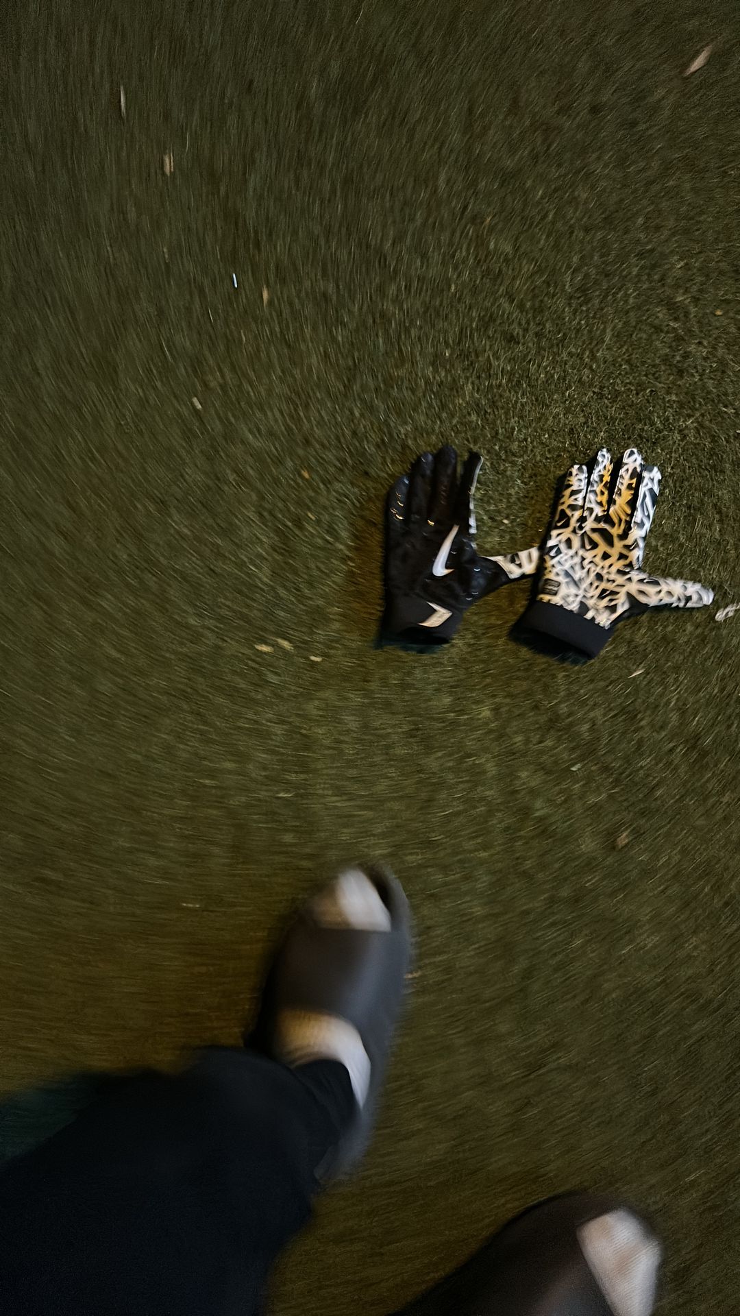 Nike shark football gloves