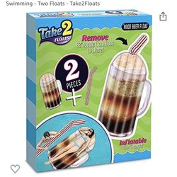 Rootbeer W/straw Pool Float-brand new 