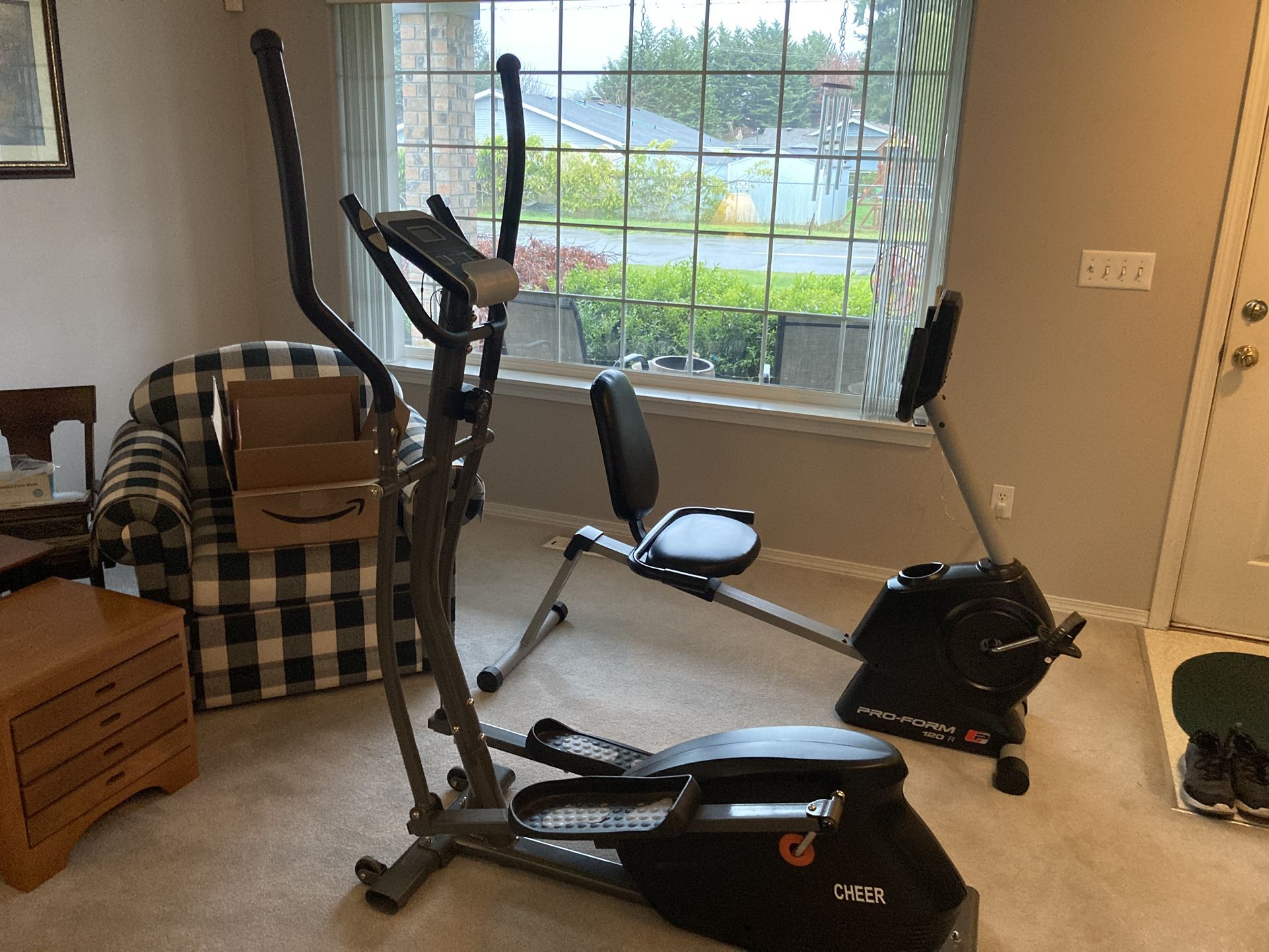 Elliptical and Exercise Bike
