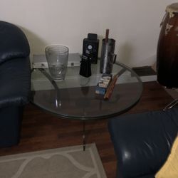 2 Glass Side Tables 